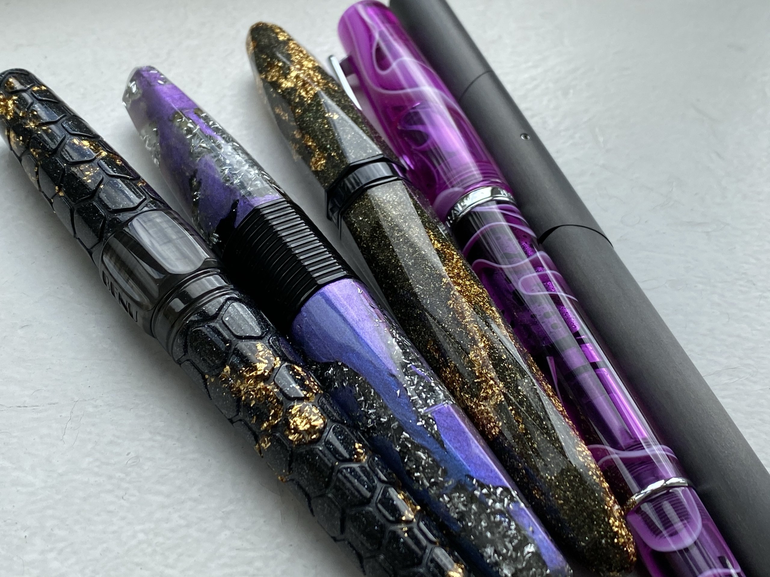 Click Eyedropper Fountain Pen LOT of 4 PENS Colorful Transparent